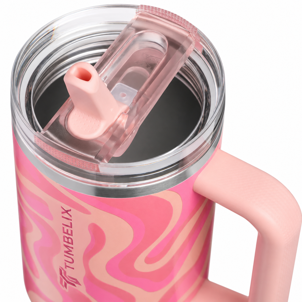 Tumbelix 40 oz Tumbler with Handle & Straw Lid