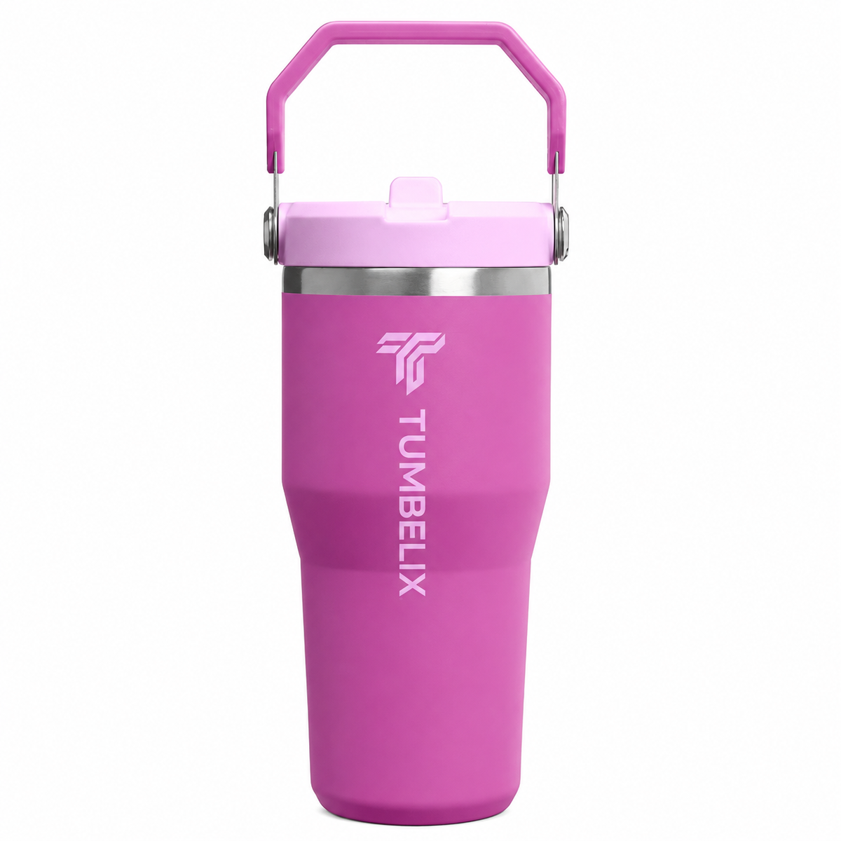 Tumbelix Travel Tumbler with Handle & Flip Lid