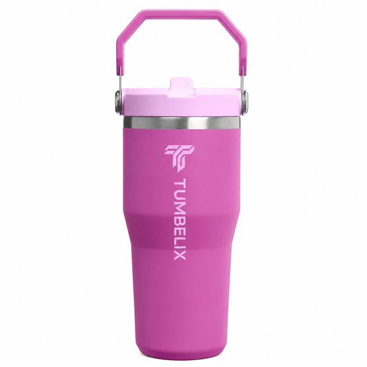 Tumbelix Travel Tumbler with Handle & Flip Lid