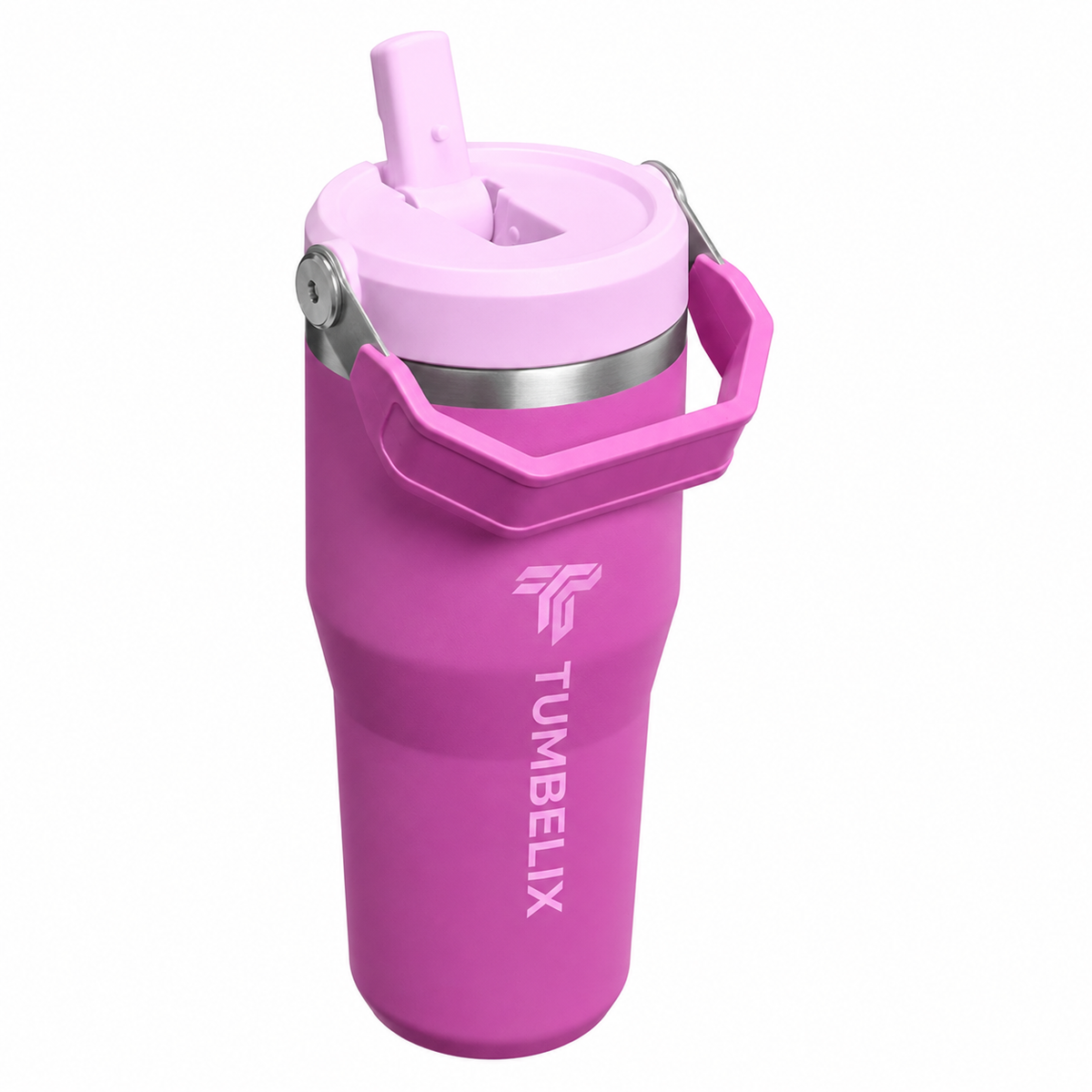 Tumbelix Travel Tumbler with Handle & Flip Lid