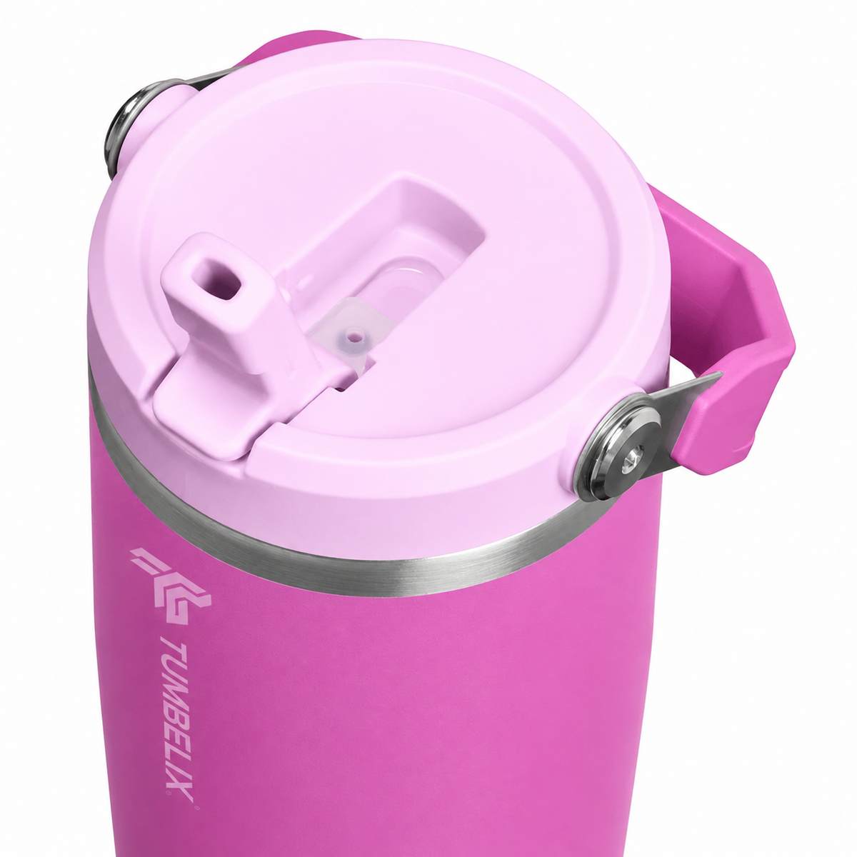 Tumbelix Travel Tumbler with Handle & Flip Lid