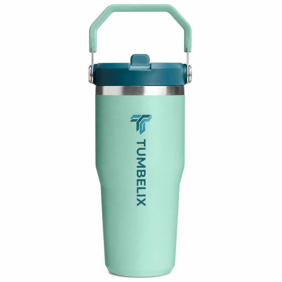 Tumbelix Travel Tumbler with Handle & Flip Lid
