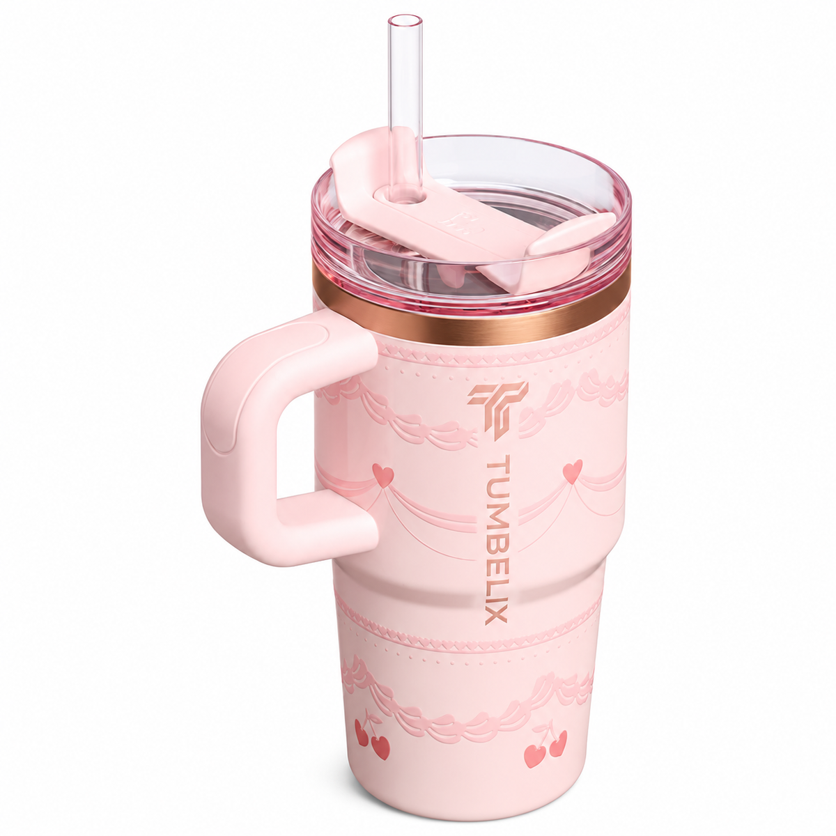 Tumbelix Cherry Luxe Insulated Tumbler 40oz
